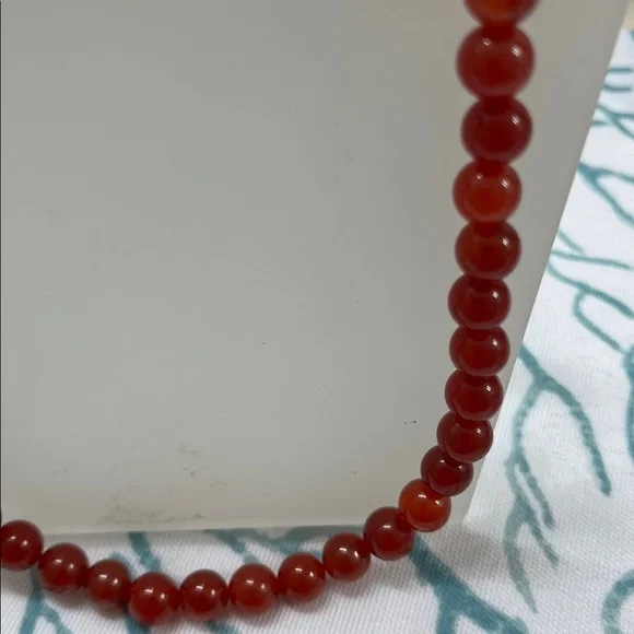 Vintage Carnelian Beads Necklace - Picture 2 of 5